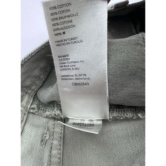 We The Free Jeans Womens 25 Green Denim Mid Rise Pockets Raw Hem Fringes - Picture 16 of 16